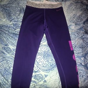 Dark purple full length leggings